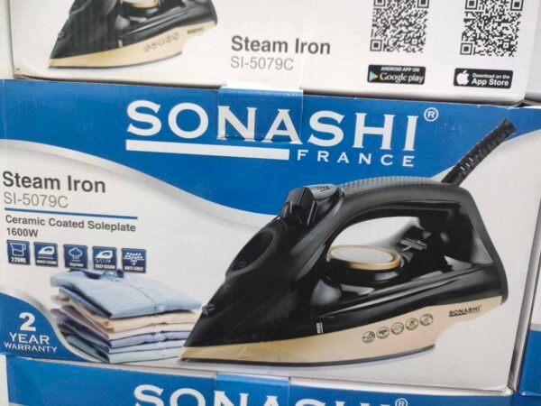 Fer À Repasser À Vapeur 1600W Sonashi SI-5079-Noir – Image 2