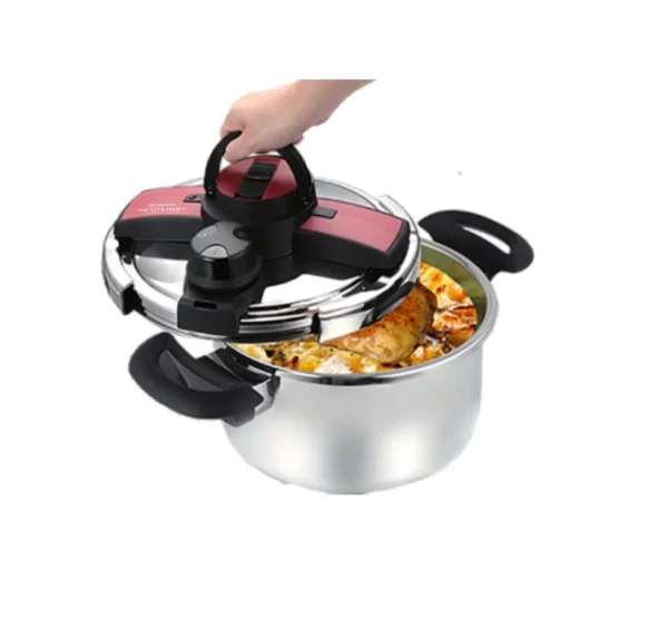 Cocotte Minute 6L + Cuite a vapeur + Joint inox 18/10 Robuste – Image 4