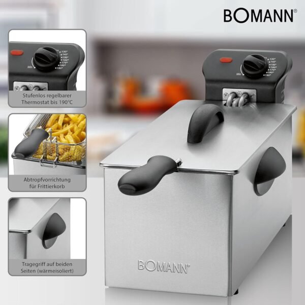 Friteuse Inox 3L 2000W Bomann FR 2264 CB – Image 5