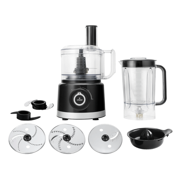 Robot De Cuisine CRISTOR Multi Fonctions -750 W- 2.3 L Bol – 1.5 L Blender – Noir