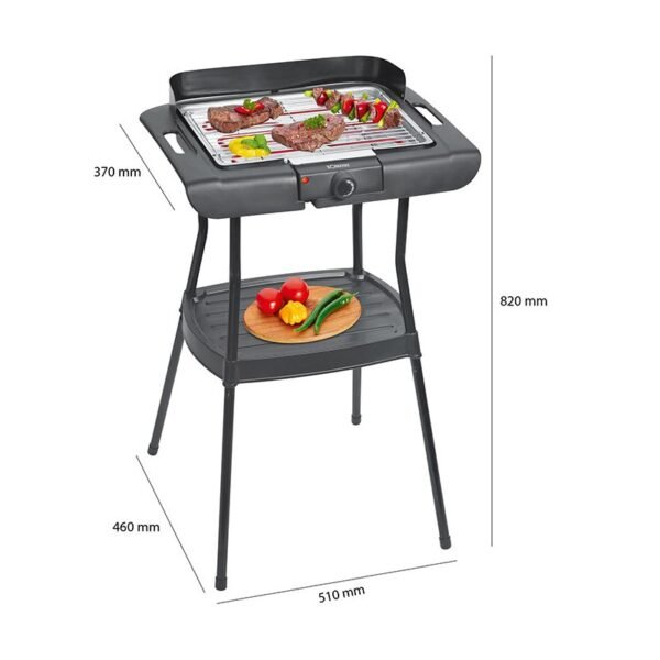 Barbecue Grill électrique sur pieds Bomann BQS 2244 CB Noir – Image 2