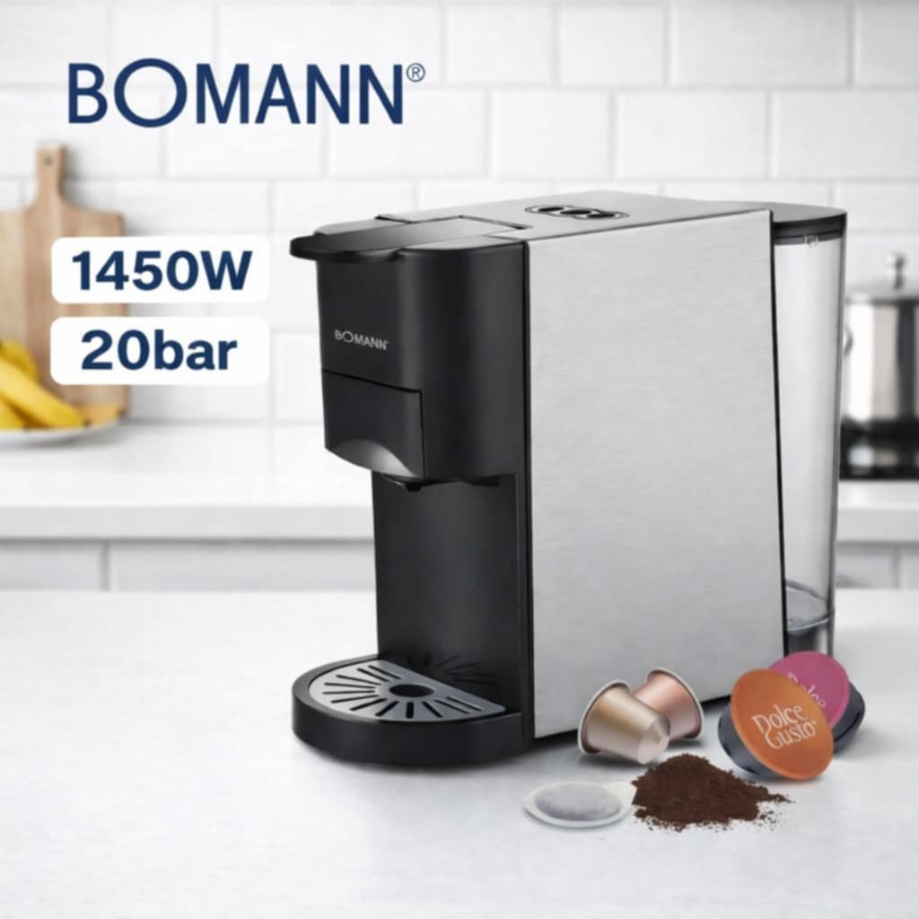 Cafetière 4 en 1 Multi-Capsules 19Bar 1450W Bomann ES 1190 CB