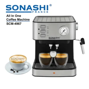Cafetière Expresso 1.6L 15 Bars Sonashi SCM-4967