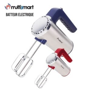 Batteur inox Bleu 300W 05 Vitesses + Turbo Multismart MS-HM109