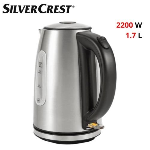 Bouilloire Electrique Sans Fil En Inox SilverCrest 1.7 L 2200 W - KE01402IB-GS