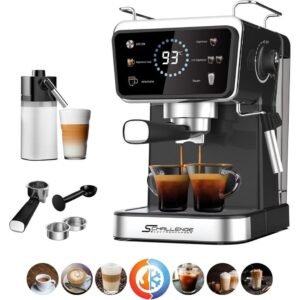 Machine A Café inox Digital 20 Bar '' Café Poudre + Cappuccino '' Schallenge AMB-021CM