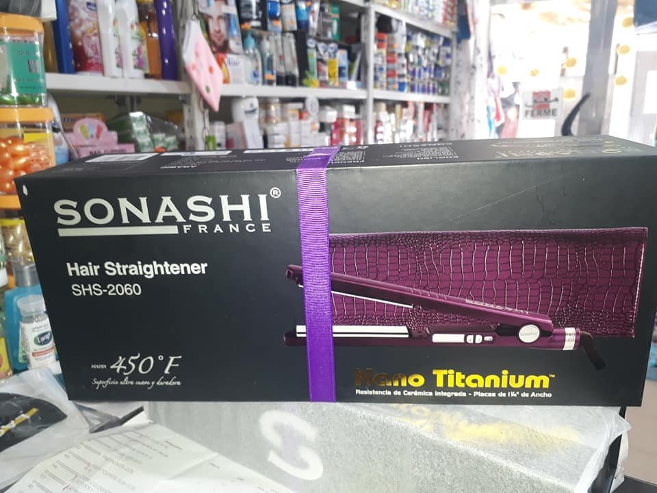 Lisseur Plaque Titanium 450°F Avec Pochette Sonashi SHS-2060 – Image 2