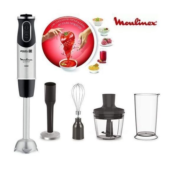 Moulinex Mixeur Plongeur Quickchef 4En1 Dd65H810 1000W 10Vitesses- Inox DD65H810