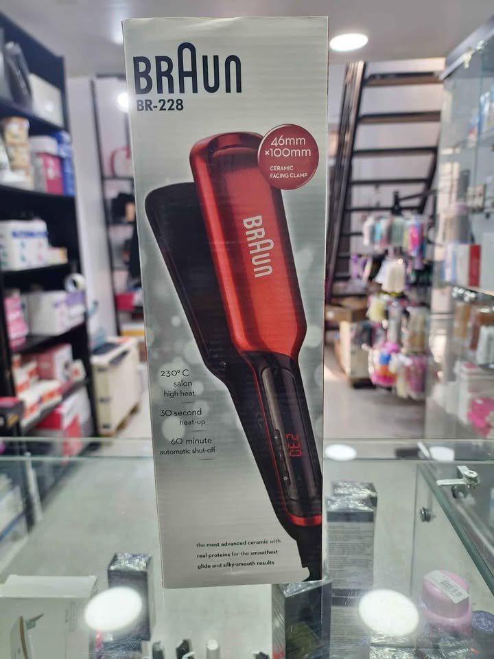 Lisseur Céramique Braun 230°C Rouge Braun BR-228 – Image 3