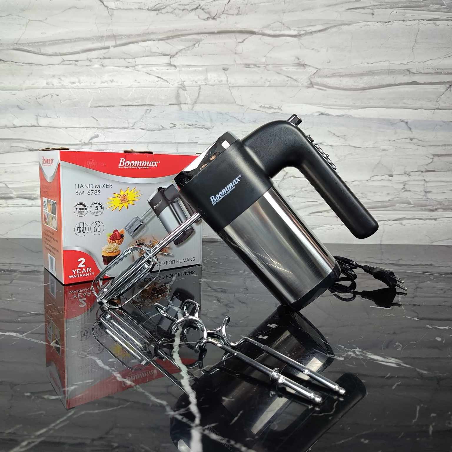 Batteur inox 500W 05 vitesses + Turbo Boommax BM-678S – Image 13