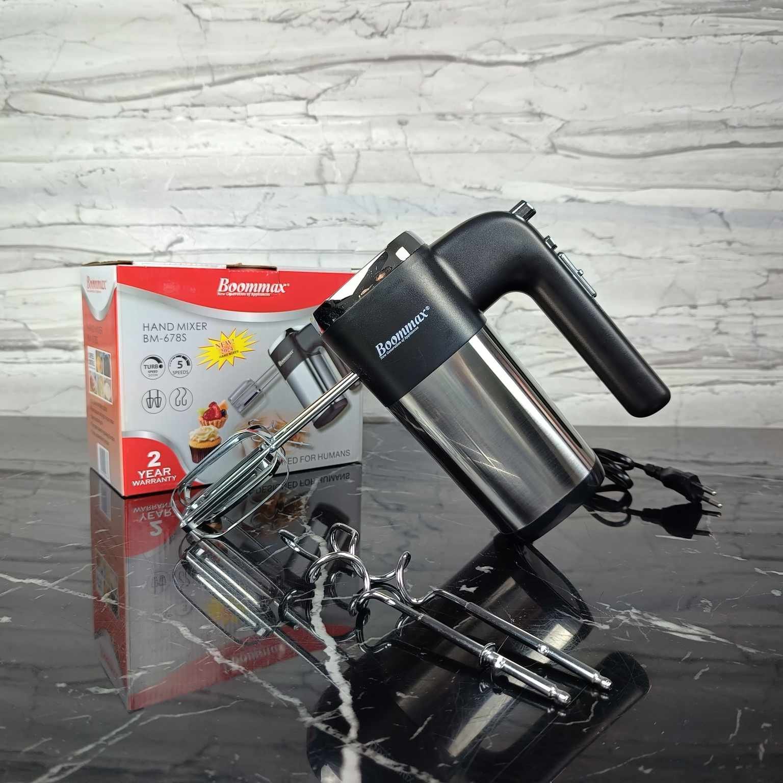 Batteur inox 500W 05 vitesses + Turbo Boommax BM-678S – Image 11