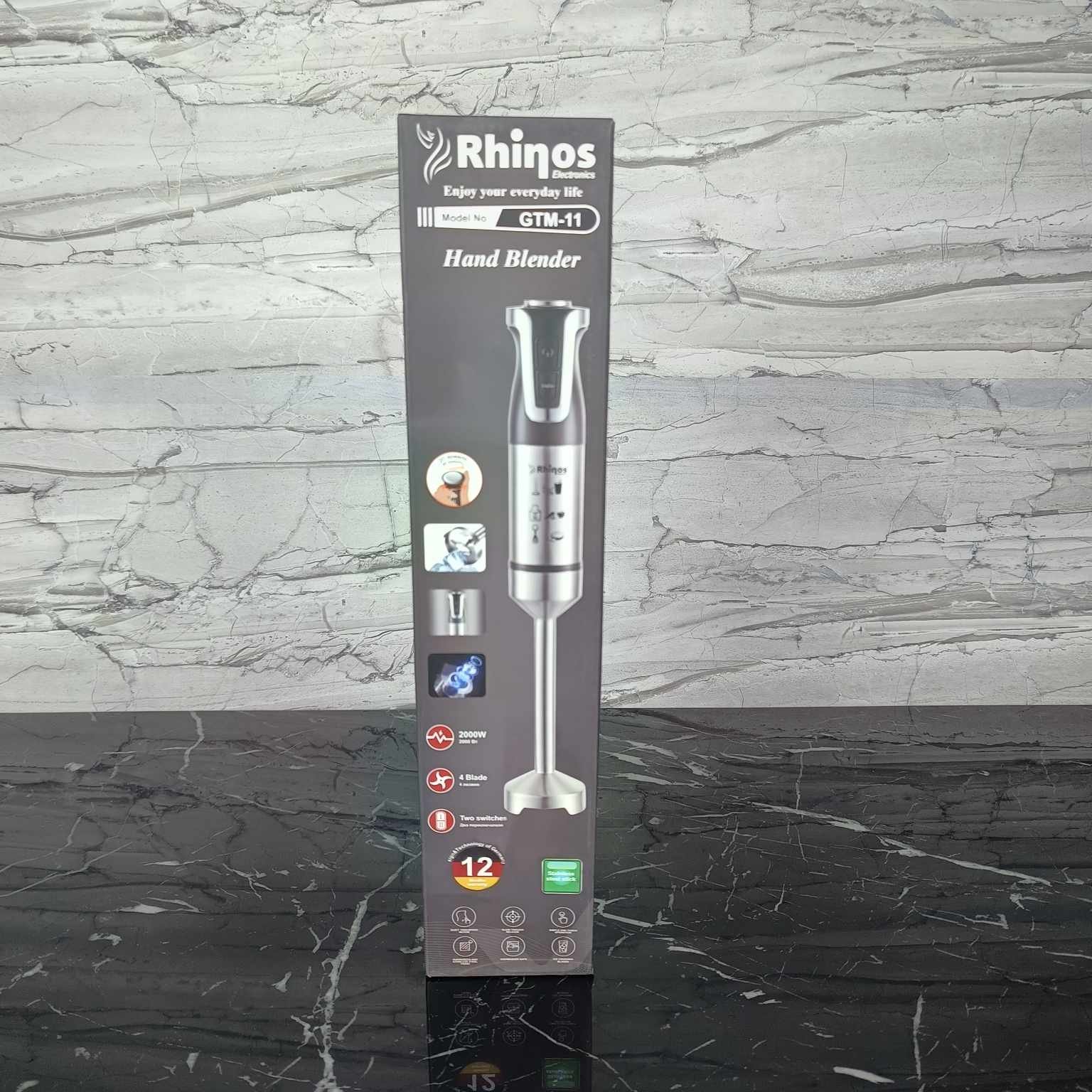 Pack de cuisine Rhinos ( Bras Mixeur inox 04 Lames 2000W + Batteur inox 600W ) – Image 7