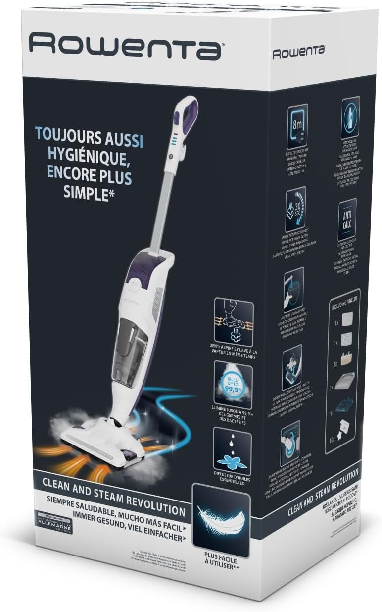 Nettoyeur vapeur Clean&Steam Revolution Rowenta RY7731WH – Image 5