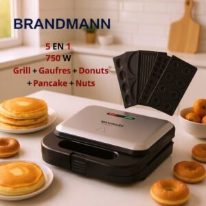 Panineuse inox 5 En 1 -  750W BRANDMANN SM004