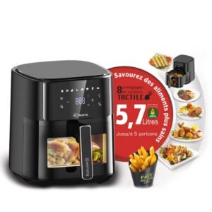 Airfryer 5.7 Litres 1700W Tactile Avec Fenêtre Robuste AF6