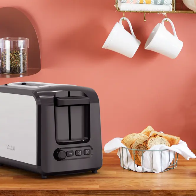 Grille-pain inox Multifonctions Noir 850W Tefal TT410D10 – Image 3