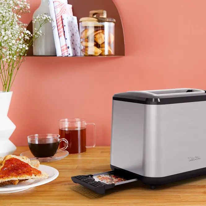 Grille-pain inox Multifonctions Noir 850W Tefal TT410D10 – Image 7