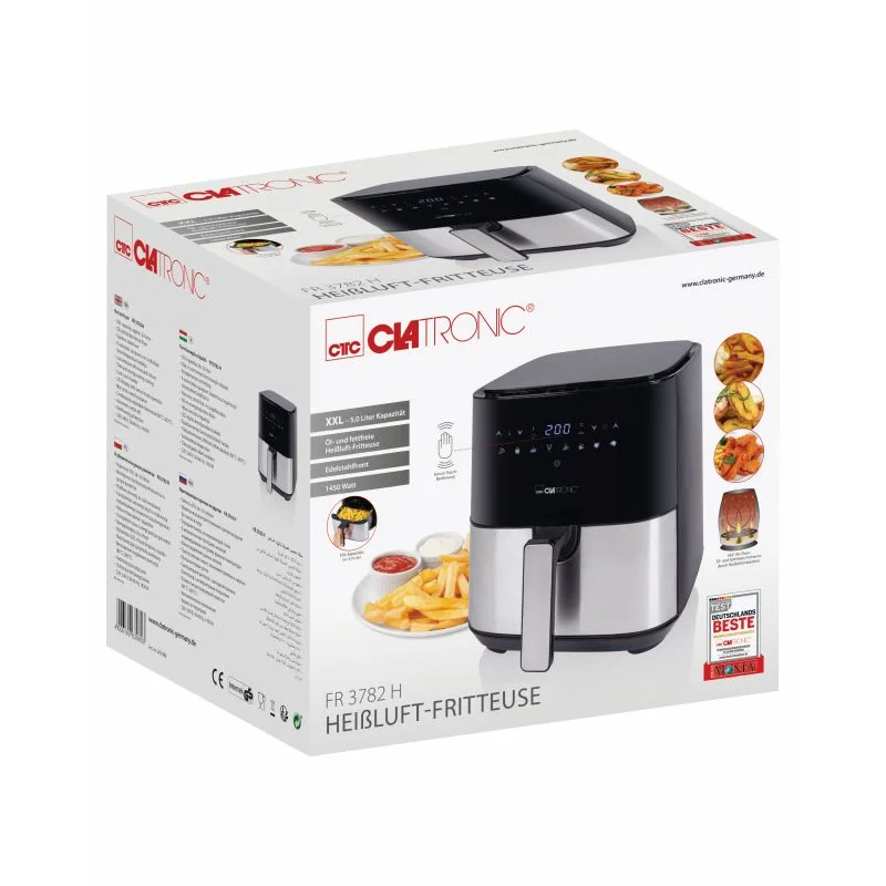 Friteuse À Air Chaud Avec Minuterie 5L 1450W CLATRONIC FR 3782 H – Image 3