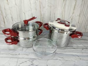 Cocotte 7 Pièces en inox 18/10 - 4+7 Litres CLIPSO + MINUTEUR NARDI