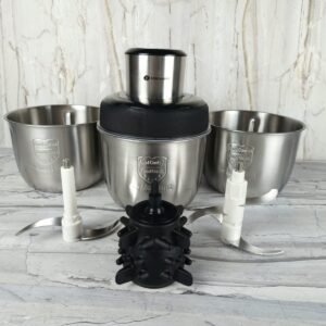 Hachoir inox 3 en 1 - 600 W Avec 03 Bol en inox Bergmann BC2022