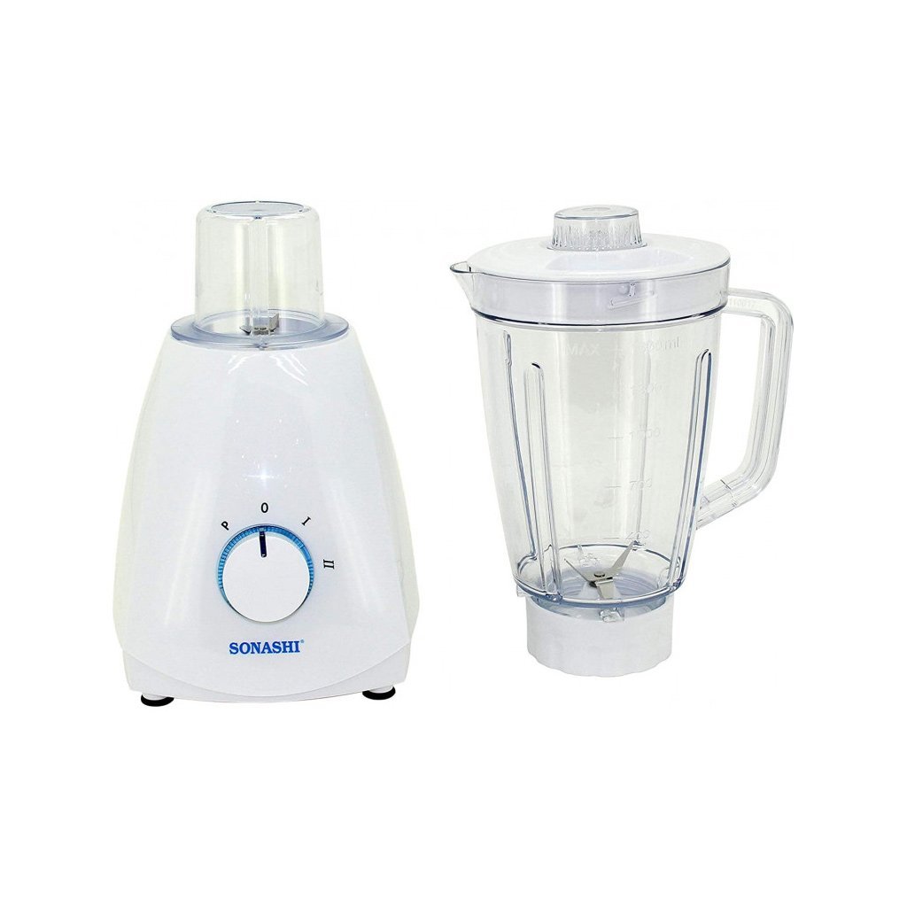 Blender Électrique 2en1 400W Avec 4 Vitesses Blanc SONASHI SB-161 – Image 2