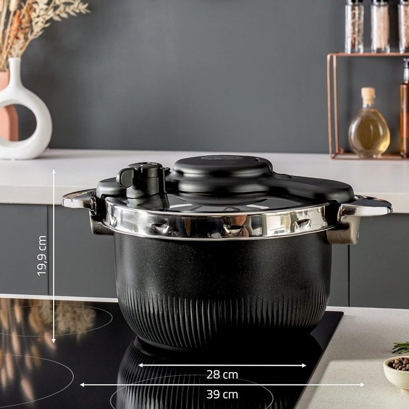 Cocotte minute Cipso Tempo 6L inox noir Seb P4810700 – Image 6