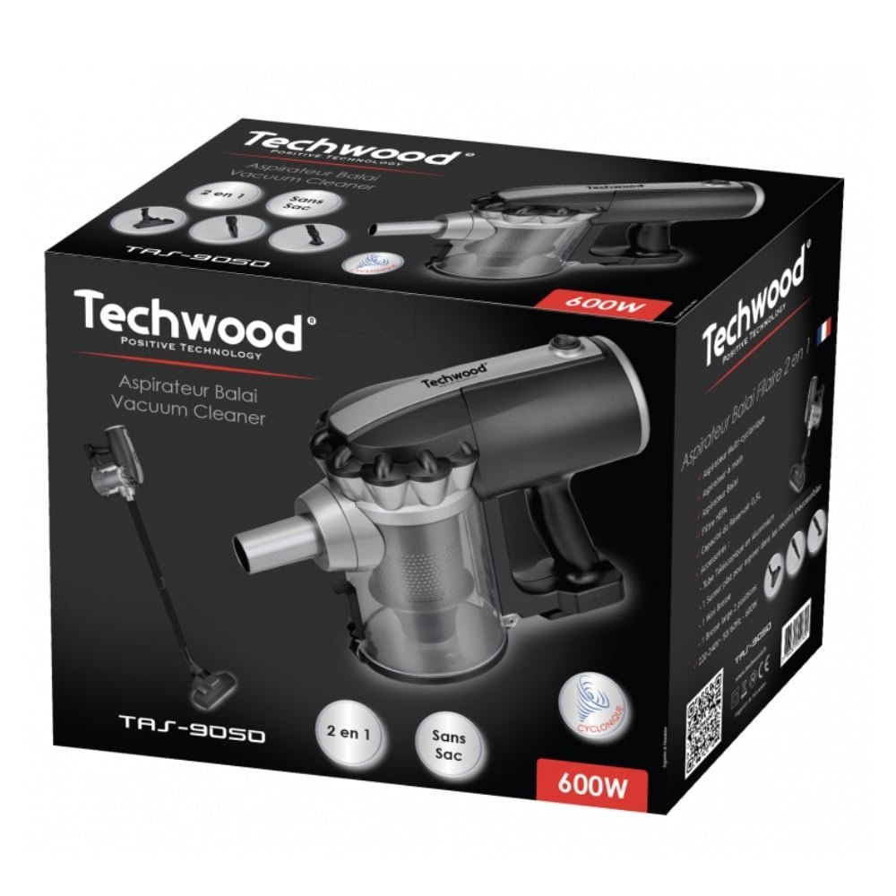 Aspirateur Balai 2en1 500mL 600W Techwood TAS-9050 Gris – Image 3