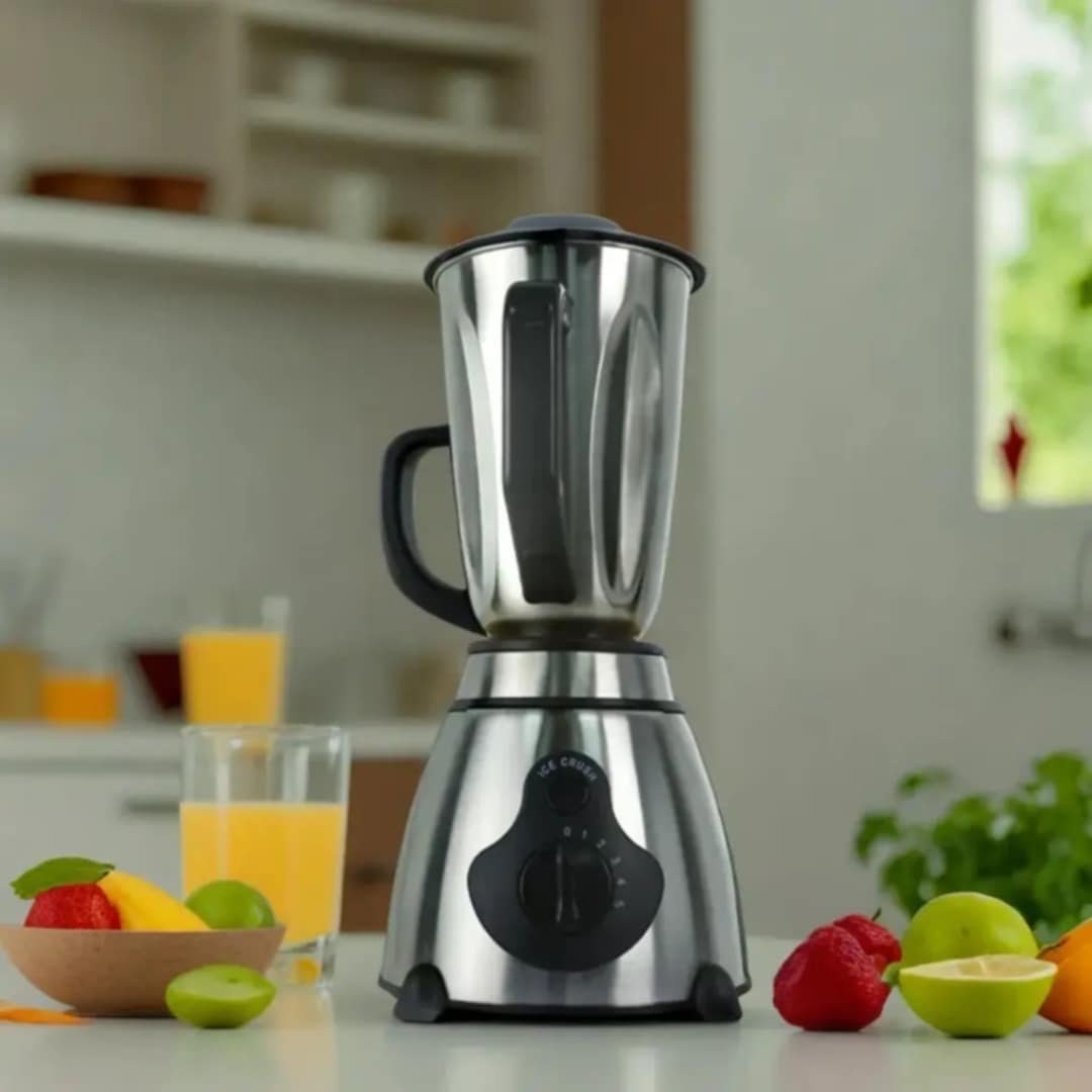 Blender inox 2 en 1 - 1.5L - 1000W - 06 Lames Rhinos – Image 2