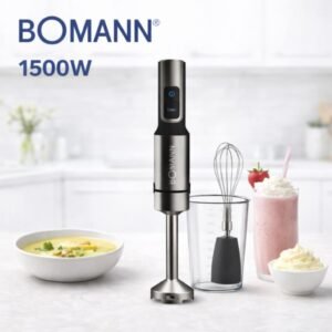 Bras Mixeur inox 2En1 - 1500 W - 4 Lames Bomann SM 6128 CB