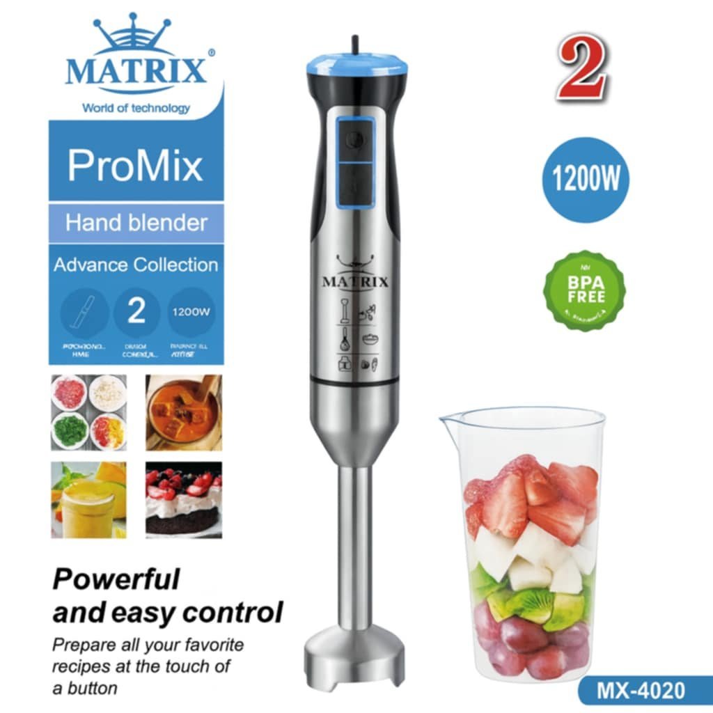 Bras Mixeur inox 1200 W - 4 Lames Matrix ProMix MX-4020 – Image 2