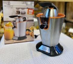 Presse-agrumes Pro inox 300W Matrix -MX-632 - inox/ Noir/ orange