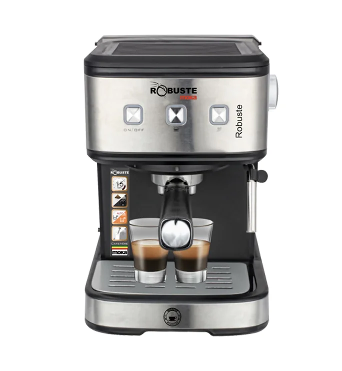 Machine à café inox 15 Bar 1.5 L 1100W MOKA Robuste – Image 2