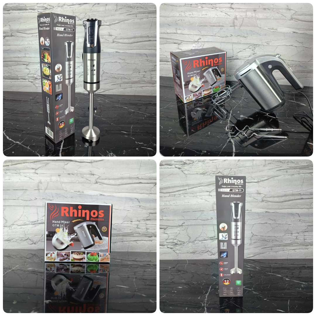 Pack de cuisine Rhinos ( Bras Mixeur inox 04 Lames 2000W + Batteur inox 600W )