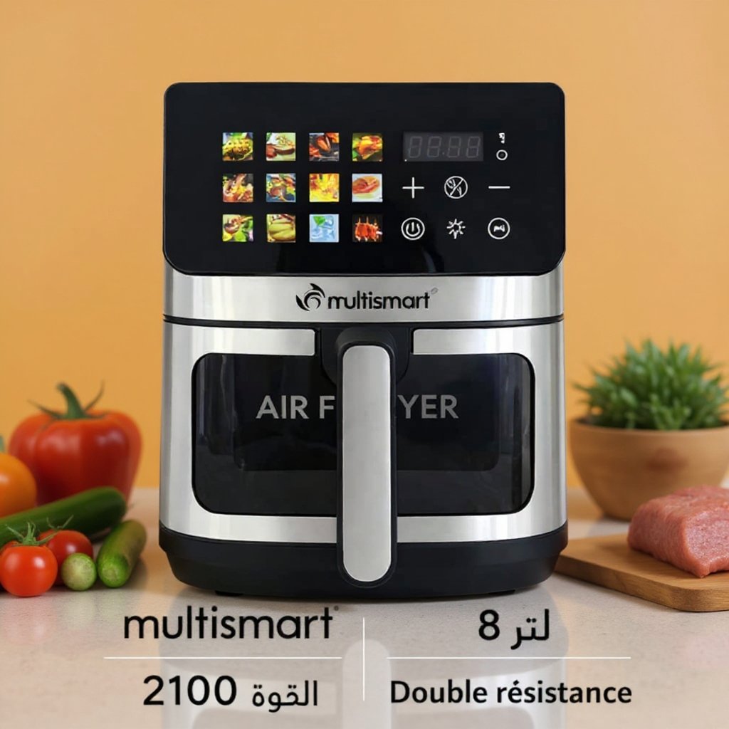AirFryer inox 8L Double Résistance 1800W MultiSmart MS-AF4018 – Image 2