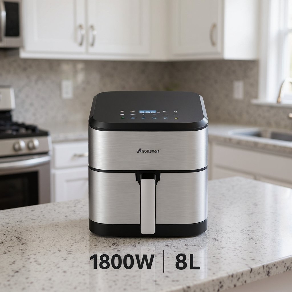 AirFryer inox 8L 1800W Numérique Multismart MS-AF3248 – Image 3