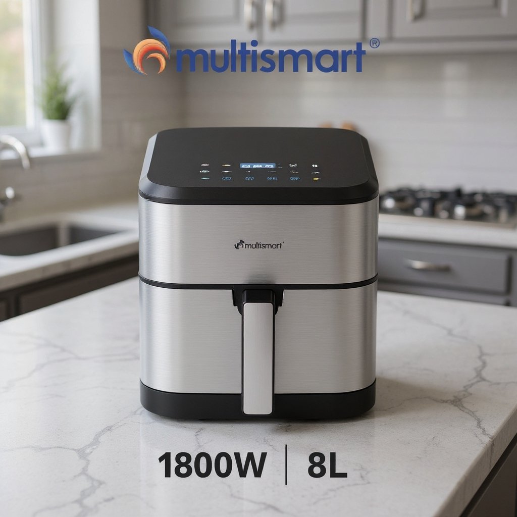 AirFryer inox 8L 1800W Numérique Multismart MS-AF3248 – Image 4