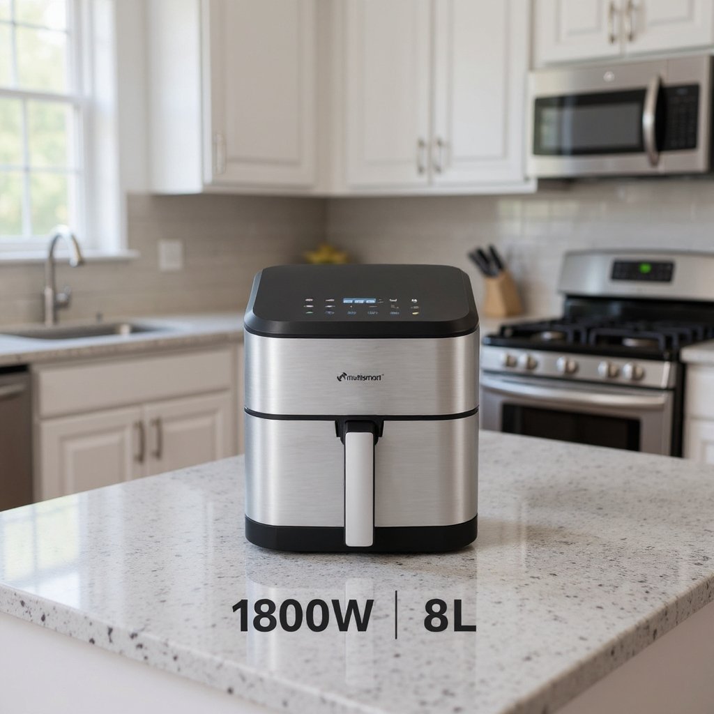 AirFryer inox 8L 1800W Numérique Multismart MS-AF3248 – Image 5