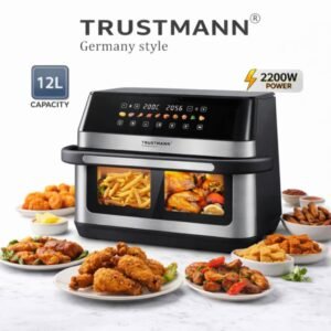 AirFryer inox XXL 12 L 2200W Multiprogrammes Trustmann TM-AF002