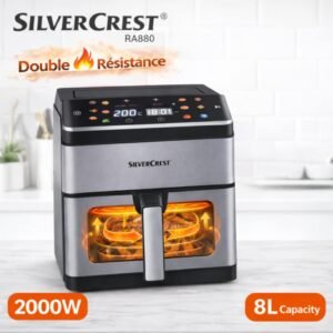 Air Fryer SilverCrest 2 risitouns 2000W 8L RA880