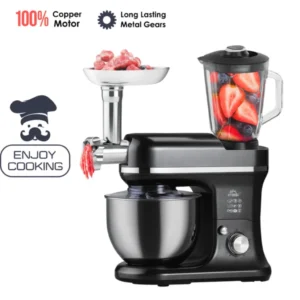 Pétrin 3 en 1 Double Crochets 05L – 1200W Pignon en Metal Matrix MX-6088