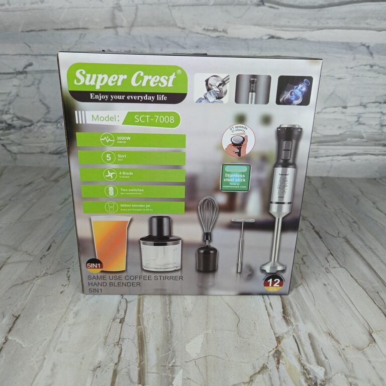 Bras Mixeur inox 5 en 1 – 3000W SuperCrest SCT-7008 – Image 4
