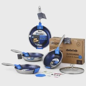 Ensemble 03 poêles+sauteuse tous feux induction 24+26+28+28 cm Unipro Original