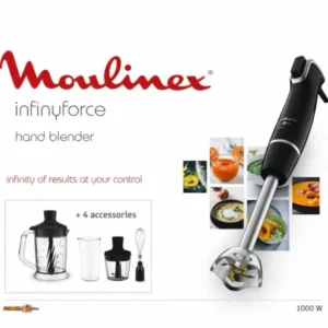 BRAS MIXEUR COFFRET 1000W AVEC 4 ACCESSOIRES ET LAMMES powelix MOULINEX DD94L810