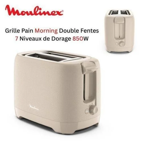 Moulinex Grille Pain Morning 2 Fentes 850W avec 7 Niveaux de Dorage – Morning – LT2MOB10 – Image 2