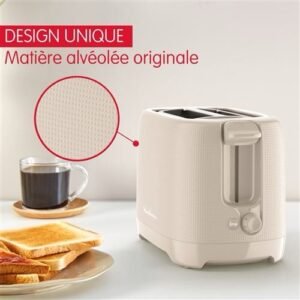Moulinex Grille Pain Morning 2 Fentes 850W avec 7 Niveaux de Dorage – Morning – LT2MOB10