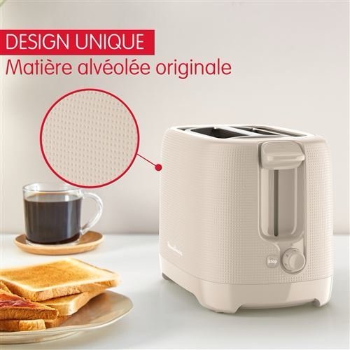 Moulinex Grille Pain Morning 2 Fentes 850W avec 7 Niveaux de Dorage – Morning – LT2MOB10