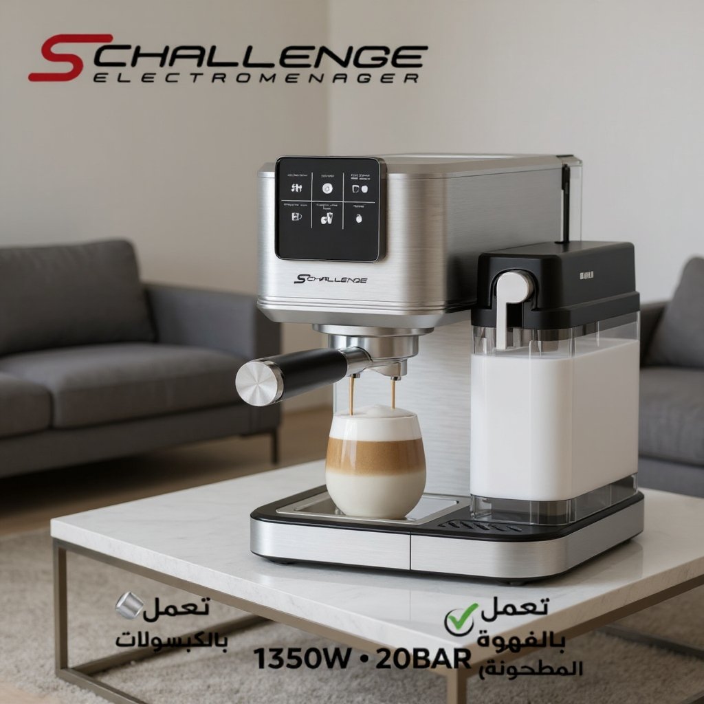 Machine à café S challenge 3en1 cappuccinos capsule poudre 1350w 20 bar 027cm – Image 4