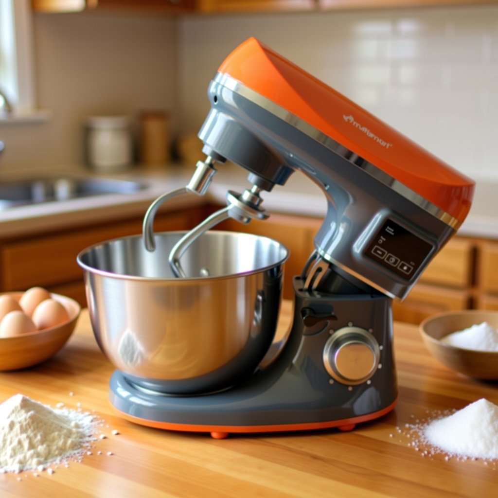 Pétrin Double Crochet Multismart 6.2L 1500W 3Kg – oronge/gris MS-SM2206 – Image 5