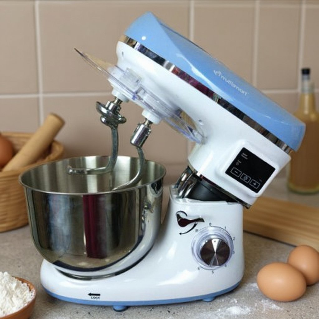 Pétrin Double Crochet Multismart 6.2L 1500W 3Kg – Bleu/Blanc MS-SM2206 – Image 5