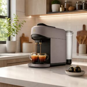 Machine à Café à Capsules limestone grey Reconnaissance des Capsules Doubles Philips L’Or Barista Absolu LM9512